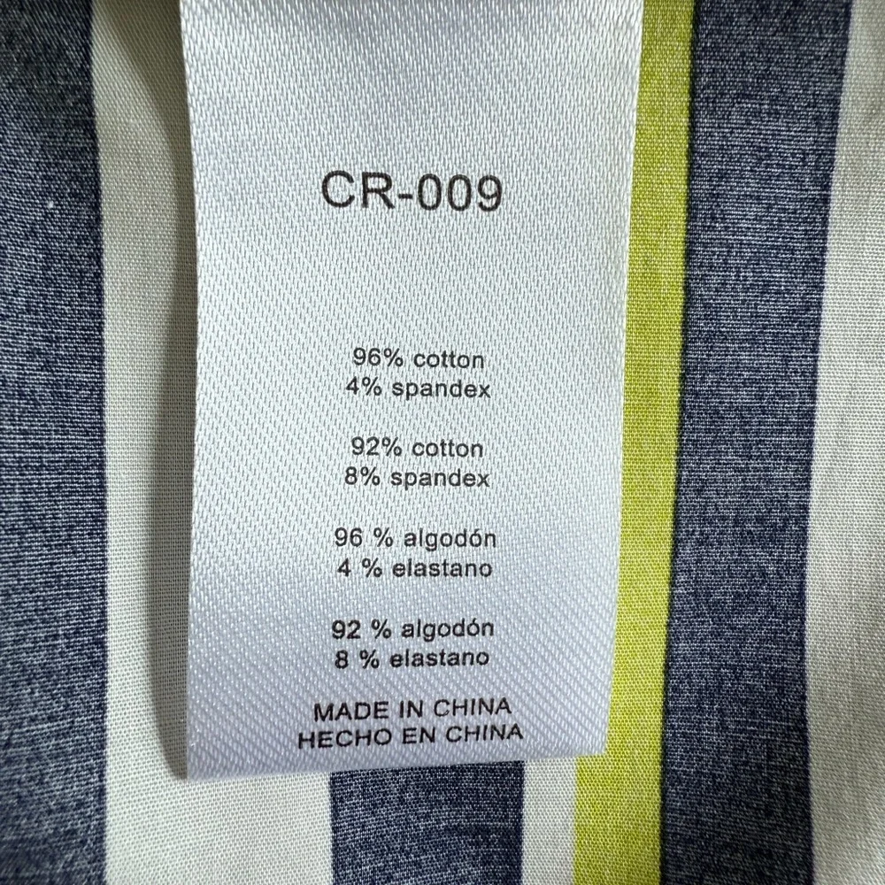 CARLA ROCKMORE navy/green/white cotton oversized blouse - Picture 5 of 9